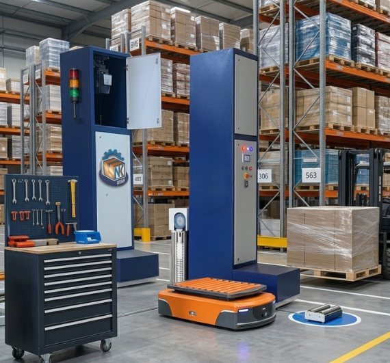 Turntable type pallet wrapping machine